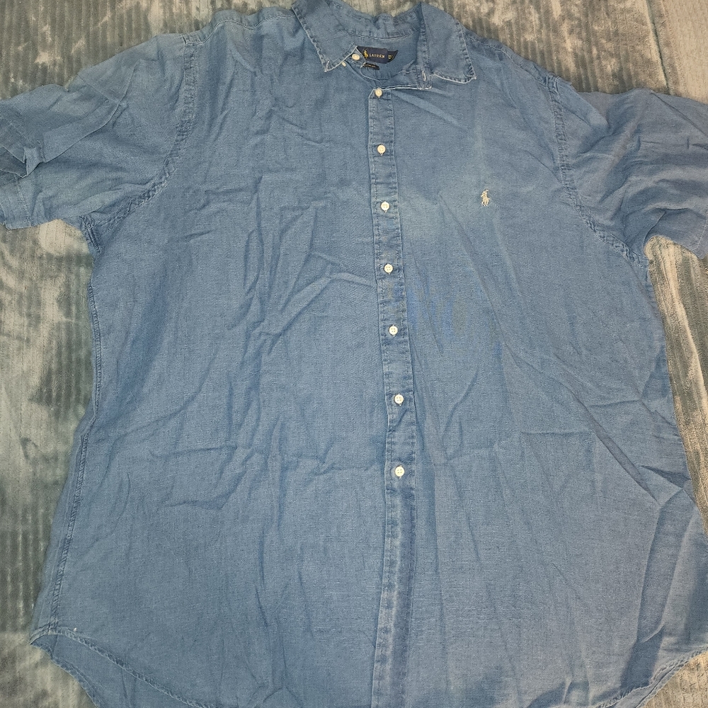 Men's button down polo shirt